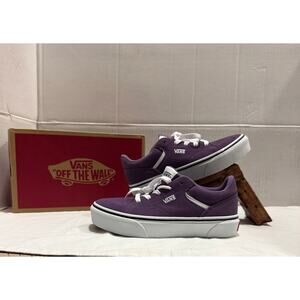 Vans Seldan Platform kids Sneakers suede canvas grape jam Shoes Size 3 new box